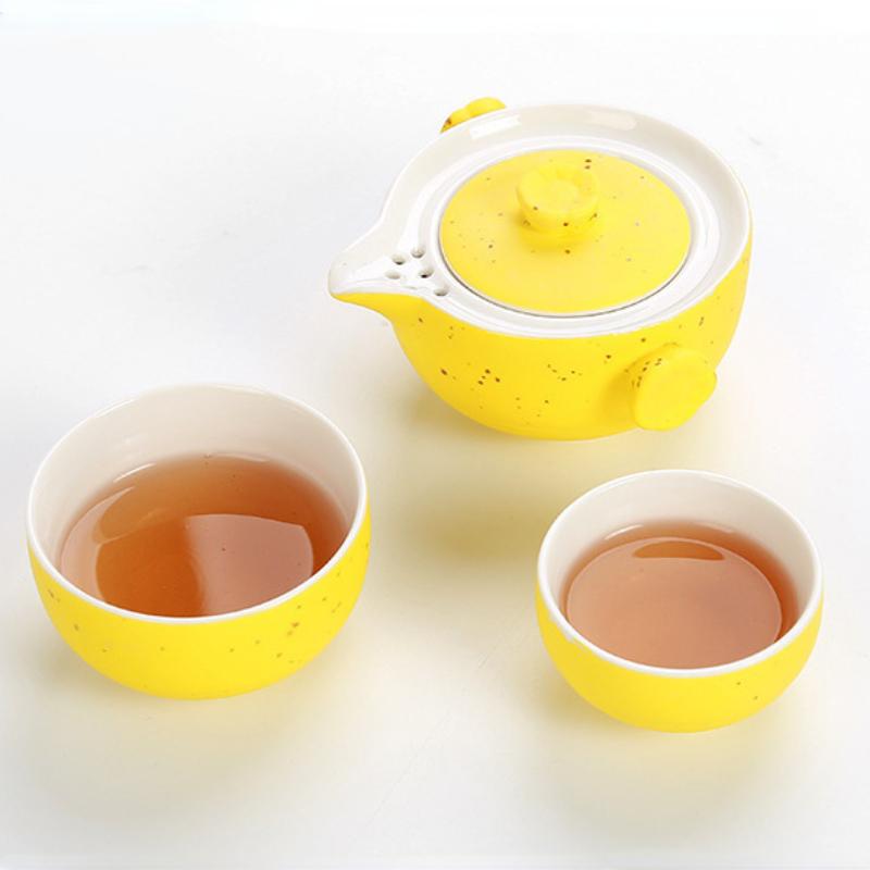 Cestovní čajový set v různých stylech, vysoké kvality, krásný a elegantní Gaiwan, čajová konvička a šálky, porcelánový čajový set, 1 čajová konvička, 1 čajový šálek