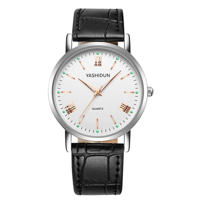 Herren- und Damenuhren mit Stahlarmband Business Leuchtend Lässiges Armband Schüleruhr Quarz Herrenuhr