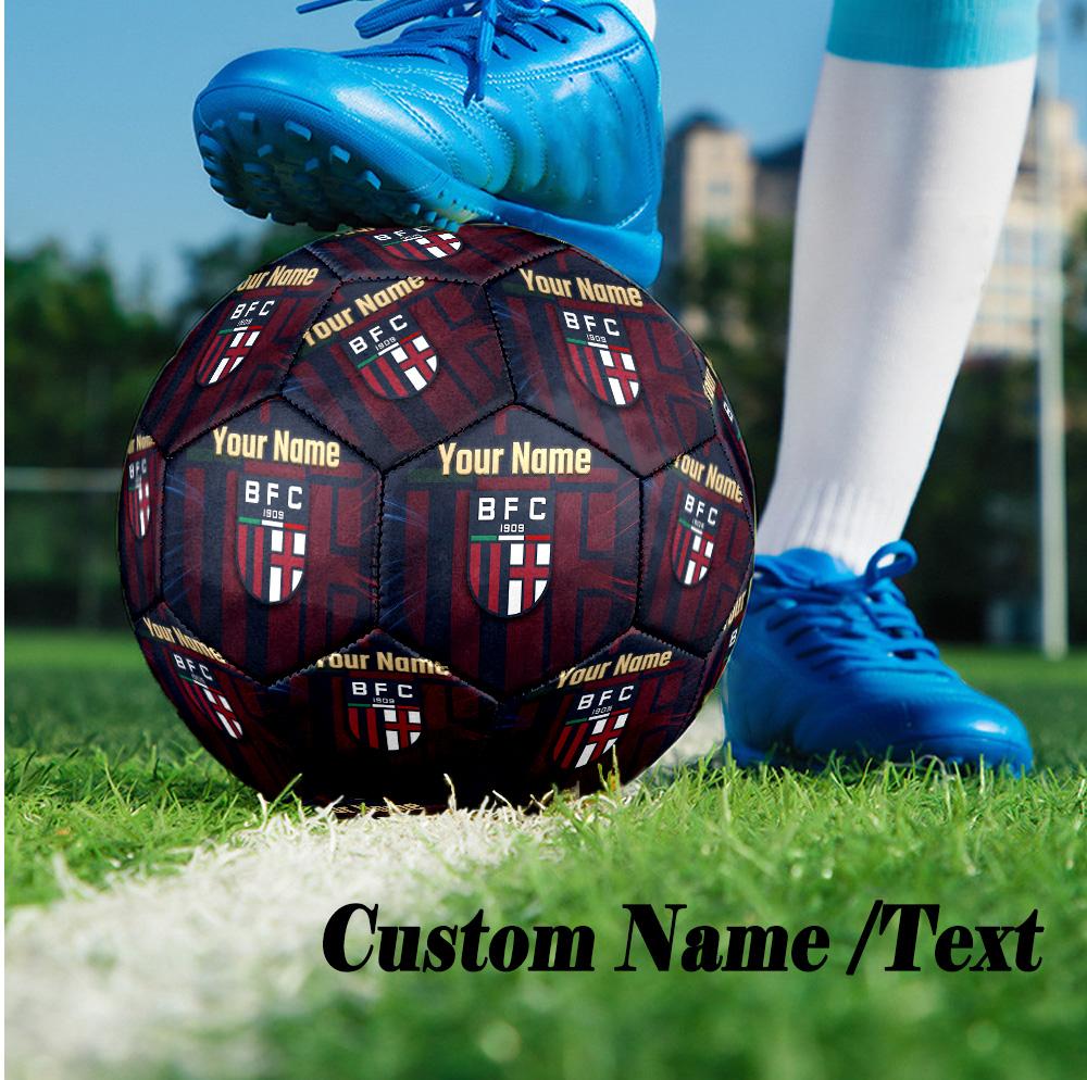 Size 5 Football Custom Name Text, Outdoor Training Soccer BallBologna FC