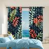 2 Pcs   Versatile Polyester Transparent Curtains for Home Decoration Boho Nature Leaf for Use In Bedrooms and Living Rooms