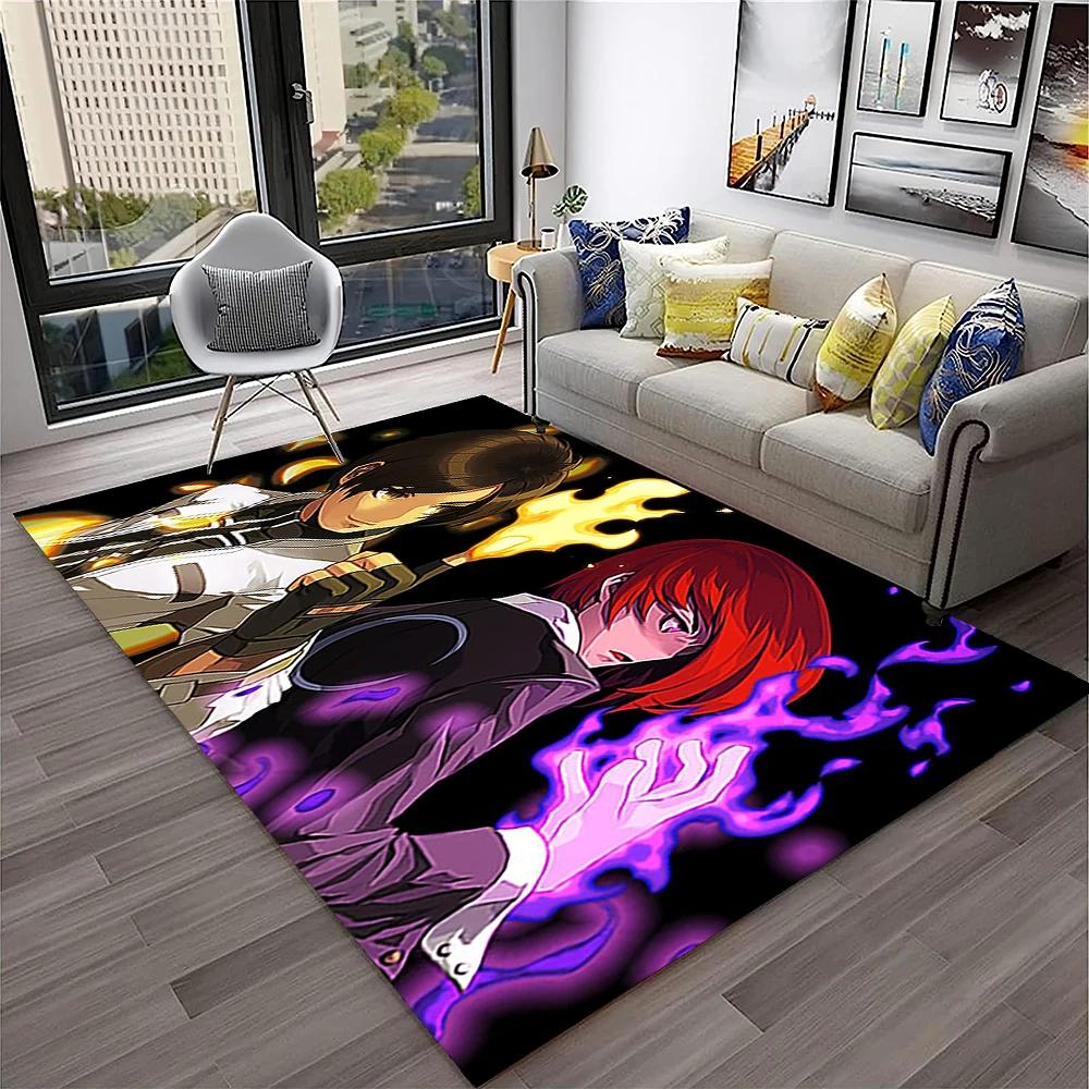3D Retro Game King of Fighters Gamer Carpet Rug for Home Living Room Bedroom Sofa Doormat Decor,kids Area Rug Non-slip Floor Mat