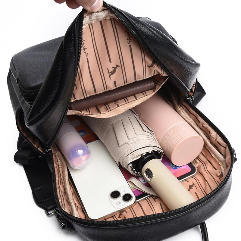 PU Backpack Women's Large Capacity Backpack Multifunctional Shoulder Bag