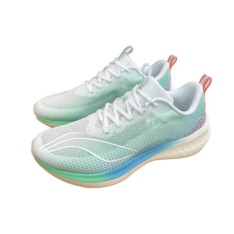 New LiNing Red Hare 5 Pro Breathable Low Top Running Shoes Men's White Neon Emerald Green ARMS003-16