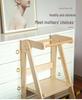 Kids' Montessori Learning Tower: Foldable Anti-Fall Step Stool for Hand Washing & Dining