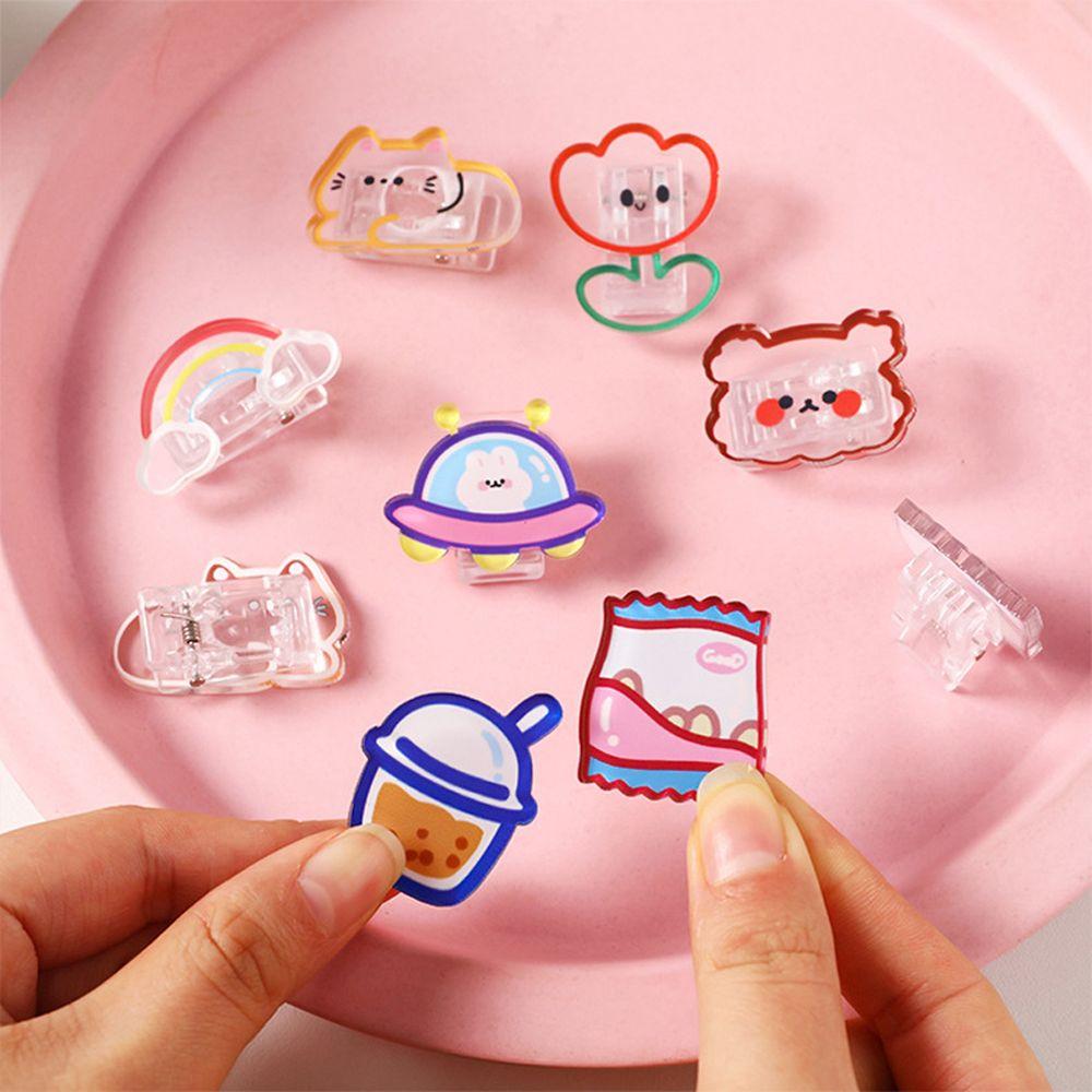 Stationery Page Holder Index Clamp Snacks Sealing Clip Paper Clip Binder Clips Transparent Clip