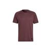 Adidas T Shirts Men's Burgundy Crew Neck Moderate Straight Fit HC2642