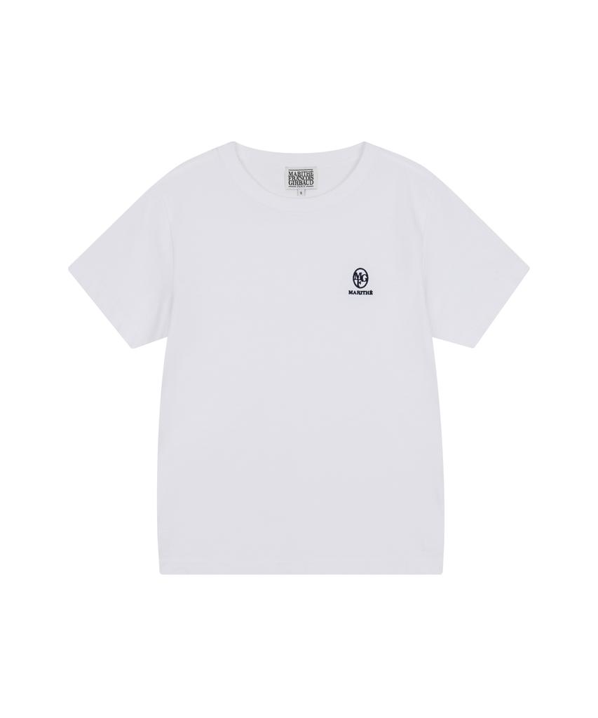 Malittepeulangsowajeobeo W Embroidery Logo Tee White