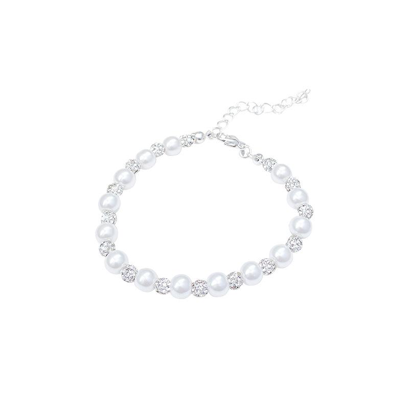 2025 new broken silver pearl beaded bracelet women's retro cold wind light luxury bracelet accessories