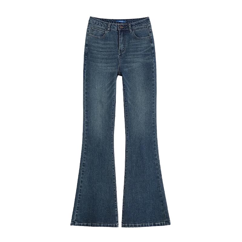 2025 New Women's High-Waisted Slim-Fit Light Flare Jeans for Spring & Autumn