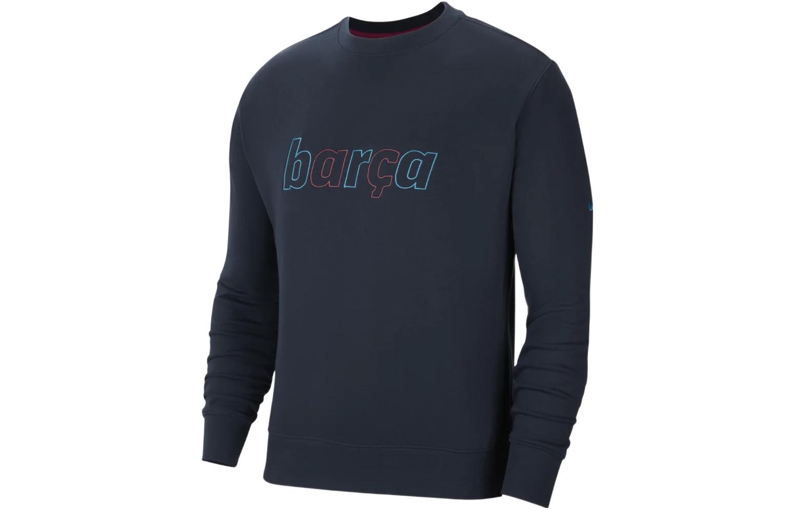 Nike Sweatshirts Men s Blue Crew Neck Moderate Regular DA2950-451 L