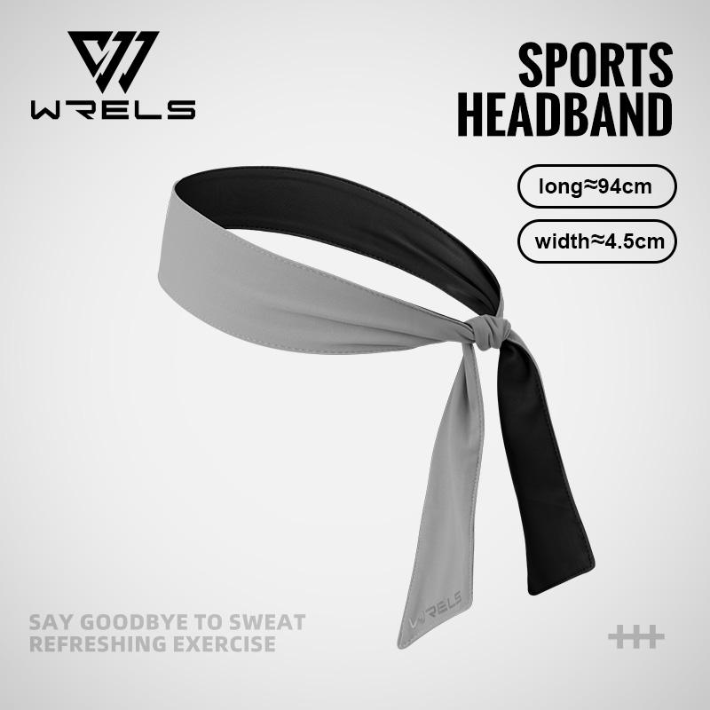 

WRELS Sports Headbands Quick Dry Sweatbands Moisture Wicking Non-Slip Headband Adjustable Stretchy Head Tie Running Headbands серый