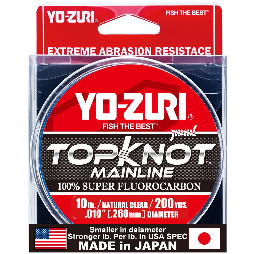 Fluorocarbon Top Knot Main 200 10 Clear YO-ZURI Line, Yds, Lbs,