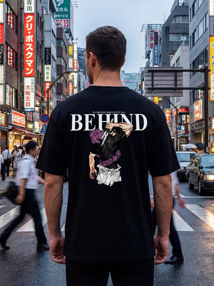 Oversized thick T-shirt with Anime print jujutsu kaisen XL