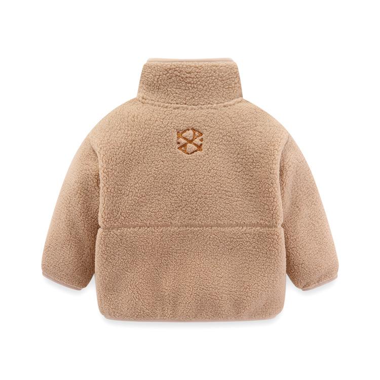 Boys Jacket Autumn Winter Warm Fleece Baby Coats Fashion Zipper Children's Outerwear Plush Kids Clothes