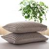 Pure Cotton Jersey Striped Bedding Set: Pillowcase, Duvet Cover, Fitted Sheet - Ideal for Dorms