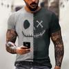 Halloween T Shirt Men's Casual Round Neck Blood Splatter Pattern Tops Horror Bloody Printed Short Sleeve Tops