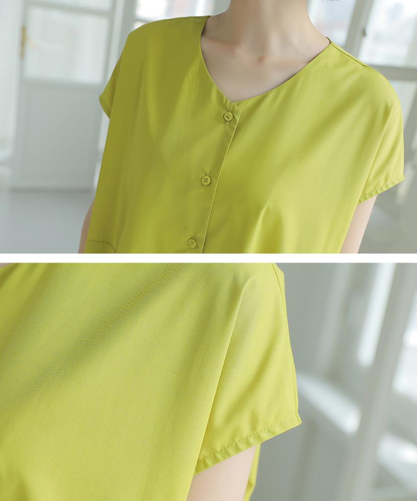 Ppaeppae Button Ribbon Strap Long Dress