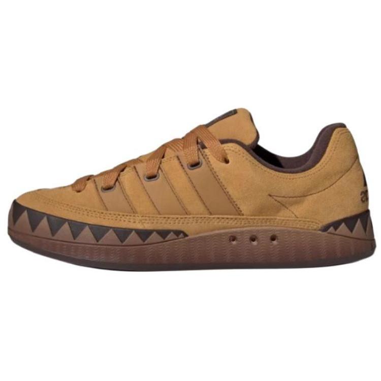 Adidas Adimatic Comfortable Versatile Non-Slip Durable Low-Top Skate Shoes Unisex Skate Shoes Brown JR8035