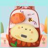 Mochila Infantil com Estampa de Flor e Abelha Sorridente Para Uso Diário