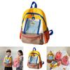 Childrens Oxford Cloth Backpack With Color Block Design For School And Travel Use