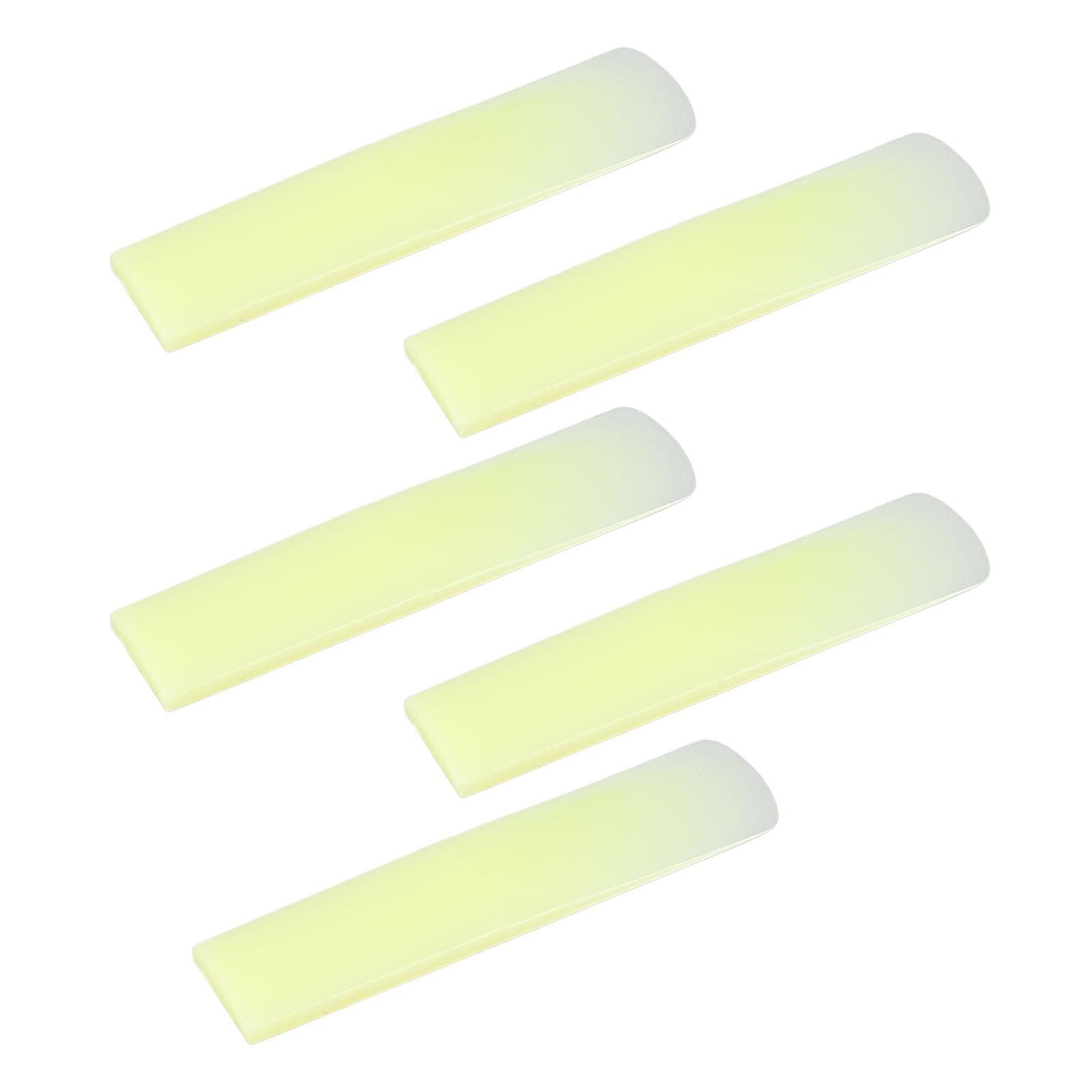 

5 шт. Трости для сопрано-саксофона, сила 2.5, Bb, смола, трости для сопрано-саксофона для ежедневной практики, для сцены жёлтый