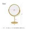 Nagai Kosan 3x Tabletop Mirror H Reno Makeup Mirror Width 18cm X Height 27cm Gold Angle Adjustable Round Shape NK-287