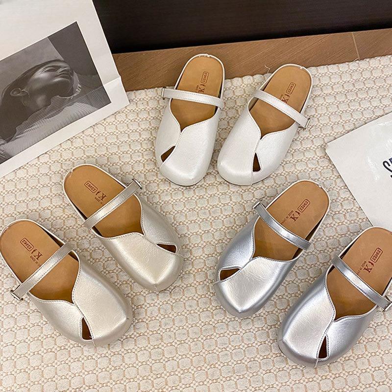 The New Thick-soled Flip-flops of The Baotou Shoes Can Be Worn on One Foot