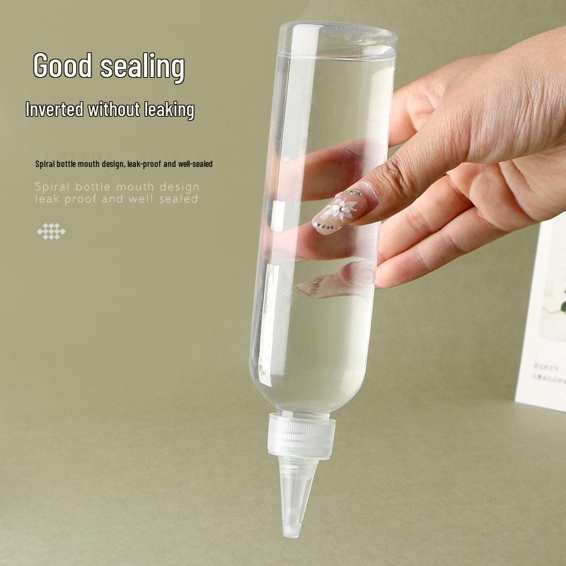 Transparente PET-Kunststoff-Quetschflasche mit Spitze für Kleber, Lotion oder Pigmente - Erhältlich in 50 ml und 100 ml