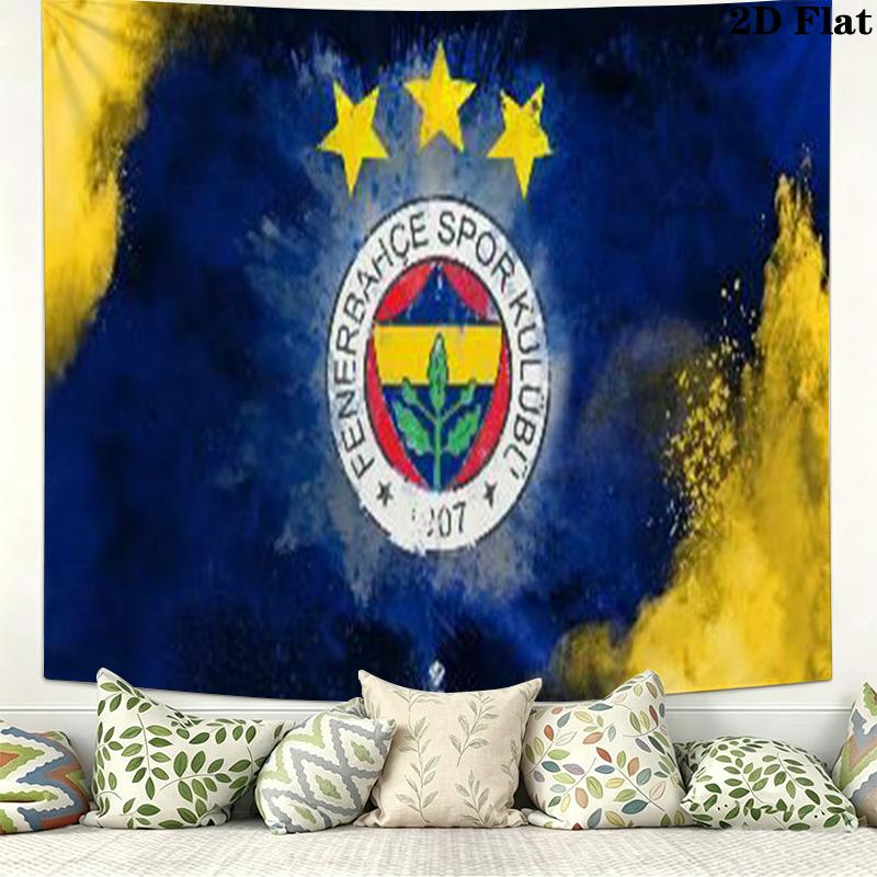 Fenerbahce sk Wall Tapestry Aesthetic Wall Hanging Printed Fabric Blanket Decorative Tapestries for Bedroom Living Room Home Decor