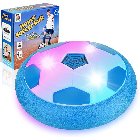 LED Hover Soccer Ball, Air Soccer Indoor Floating with LED Light, Indoor Soccer Game for Young Boys and Girls, Birthday Gifts for Young Kids, Toys