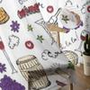 Wine Sketch Vintage Sheer Curtains for Living Room Transparent Tulle Window Treatments Bedroom Kitchen Home Decor Veil Drapes