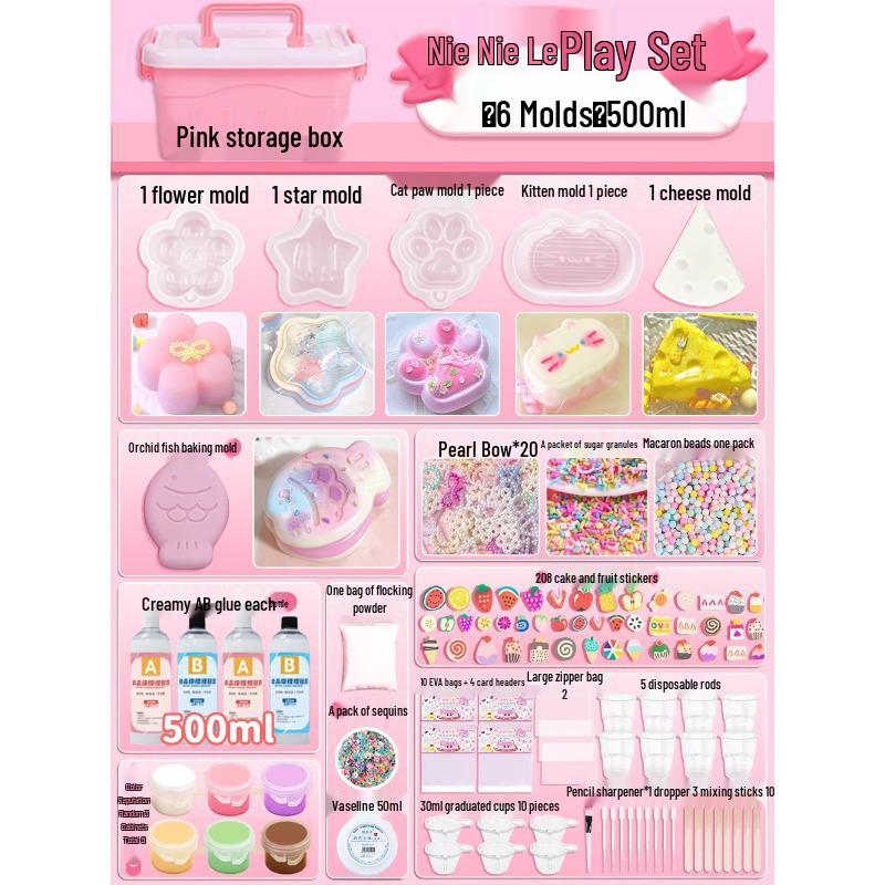 DIY Squishy Kit: Food-Grade Silicone AB Glue for Kids' Handmade Toys