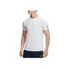 FILA Fitness SS24 Logo Print Moisture-Wicking Quick-Dry Cool Sports Knit Crew Neck Short Sleeve T-Shirt Men Tops Pearl-Gray A11M421107FGY