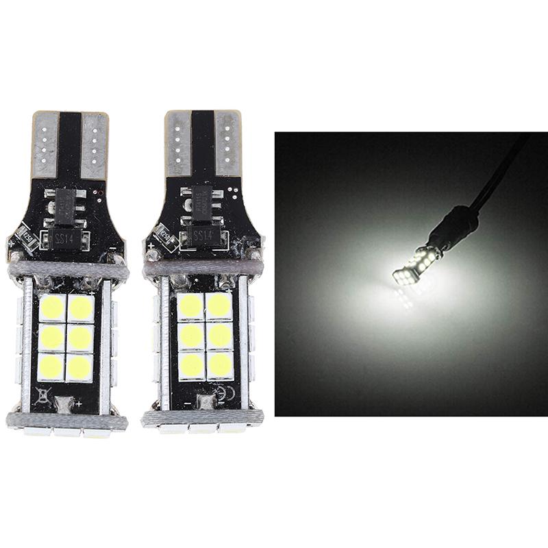 2Pcs T15 W16W 24 SMD 3030 921 912 LED Car Backup Reverse Light Bulb White