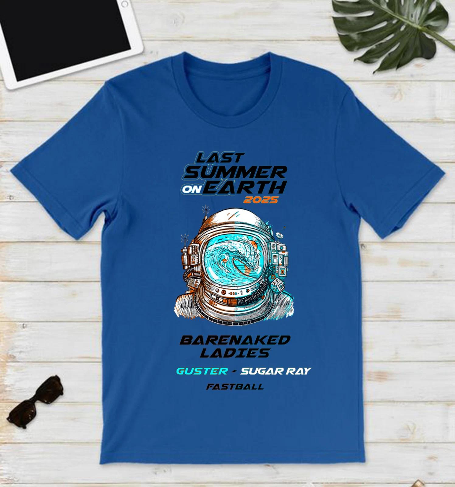 Barenaked Ladies 2025 Last Summer On Earth Tour T Shirt Blue Size S-5XL DO501 L
