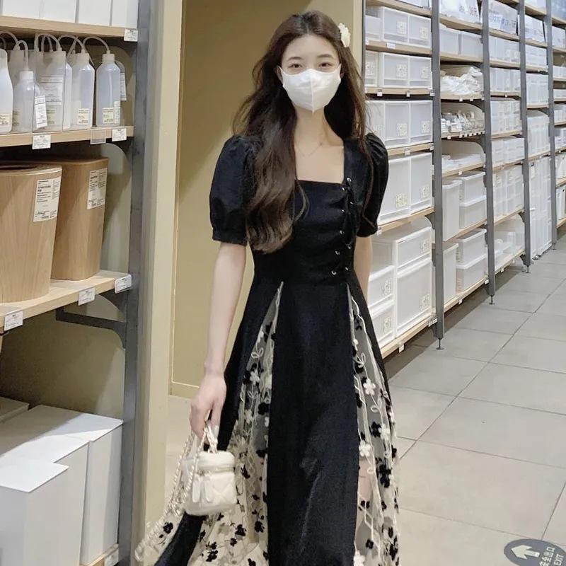 

Improved version of cheongsam dress women s niche summer women s clothing new design sense Chinese style chic long skirt 4XL чорний