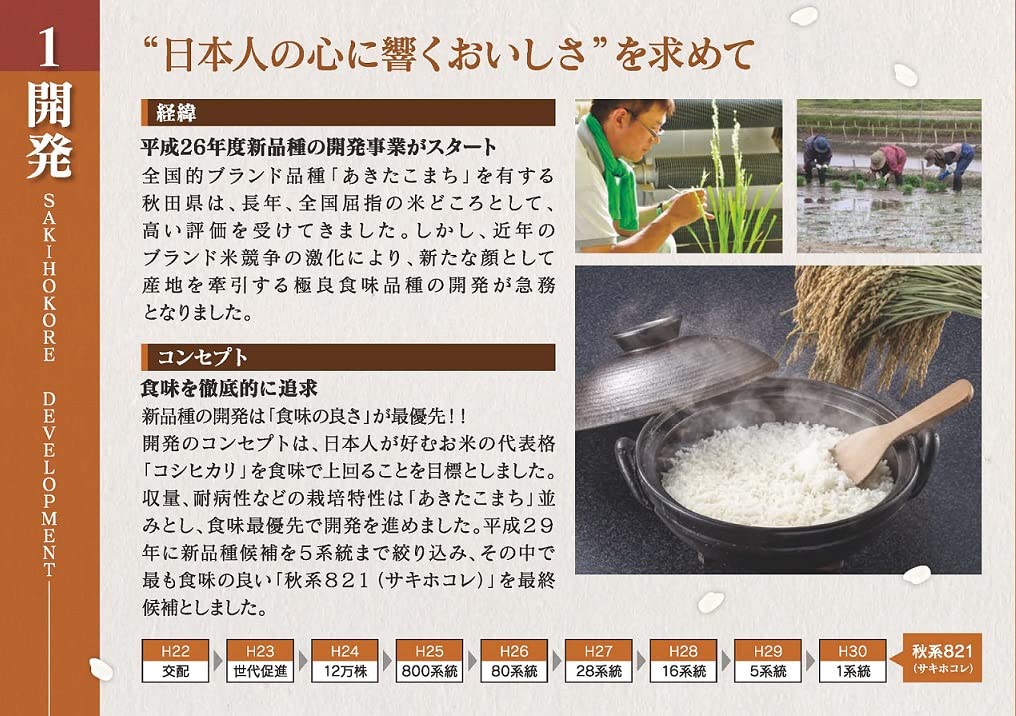 Pearl Rice Akita Prefecture Pearl Rice Sakihokore 2kg Reiwa 7th Year Harvest