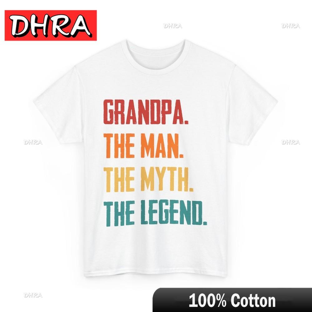 Grandpa Shirt Grandfather Fathers Day The Myth The Legend Tshirt Cute Cool Tshirts Comfy Classic Cool Tee Anime Harajuku S
