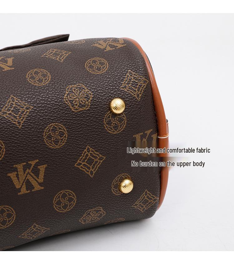 Vintage European & American Monogram Boston Pillow Bag – Women’s Handbag, Shoulder or Crossbody Style