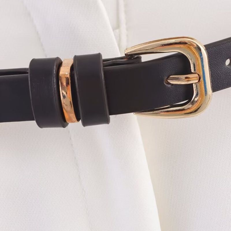 Kaslead New Women clothes Western Style Versitile Fashion Simple Belt Curling Casual Trousers