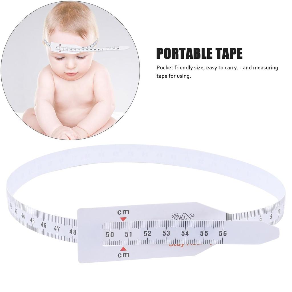 6pcs Head Circumference Tape Measure, Plastic Reusable Newborn Head Measuring Ruler for Baby Toddler Pediatrics Head Body Arm Measurement Tool