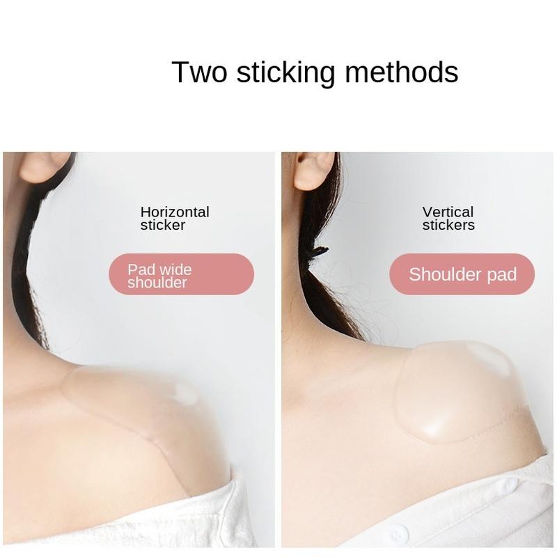 1 paar onzichtbare schouderpads afneembare ademende siliconen schouderpads antislip klevende kleverige pad voor vrouwen en mannen