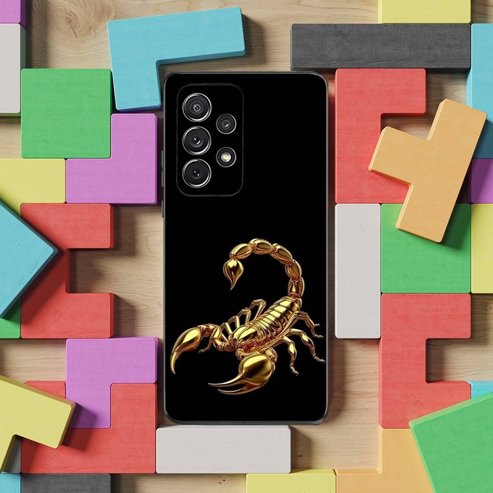 Cool Art Animal Scorpion Case For Samsung S22,S21,S9,S25,S24,S23,Ultra,FE,S20,S10,Plus,Lite,Soft Silicone Black