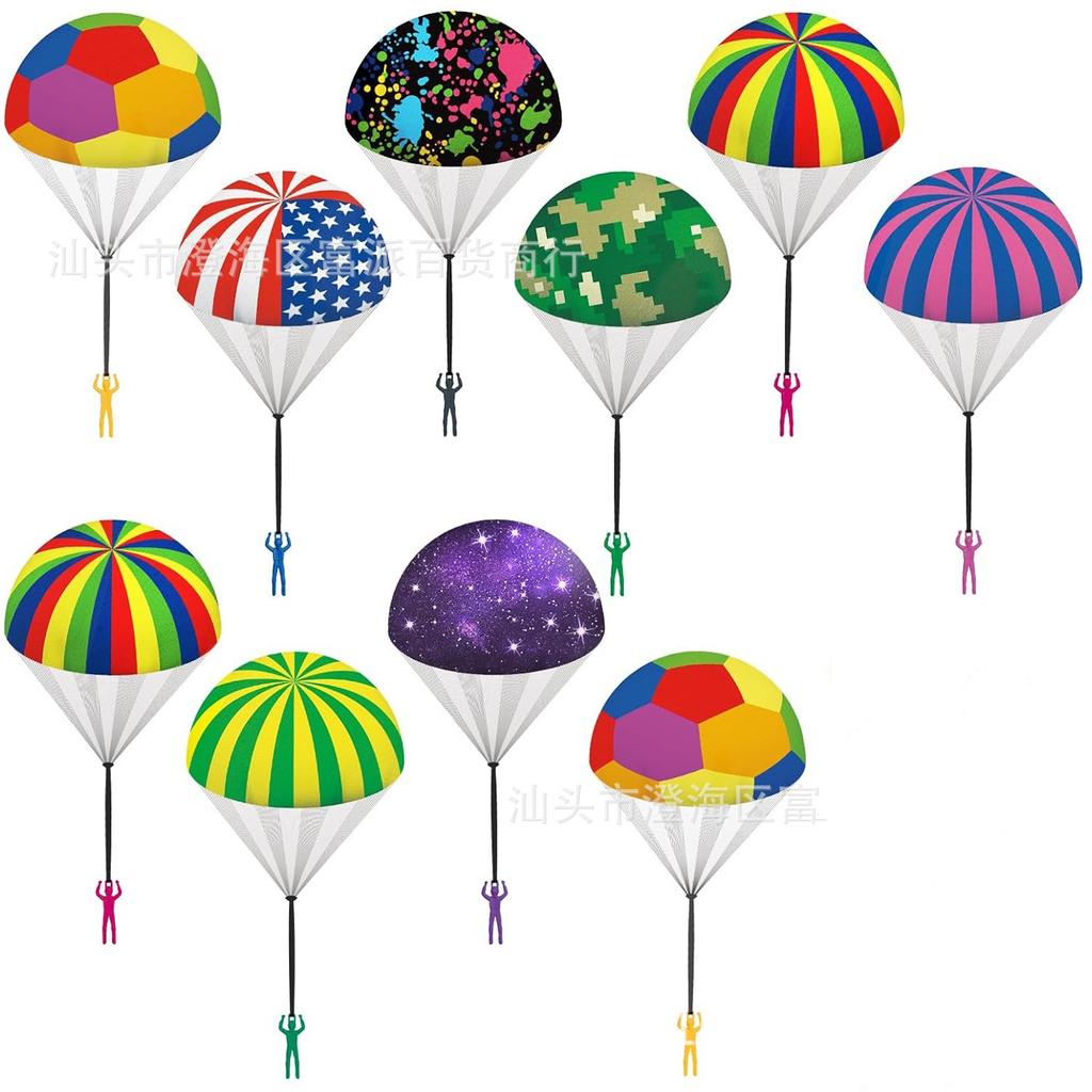 5pcs/lot Hand Throw Parachute Army Man Flying Toys for Kids Tangle Free Throwing Toy Parachute kids Outdoor Easter Chrismas Toys