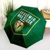 Śląsk Wrocław  pattern, automatic folding umbrella, portable and foldable design, 8 ribs, a Christmas or birthday gift.