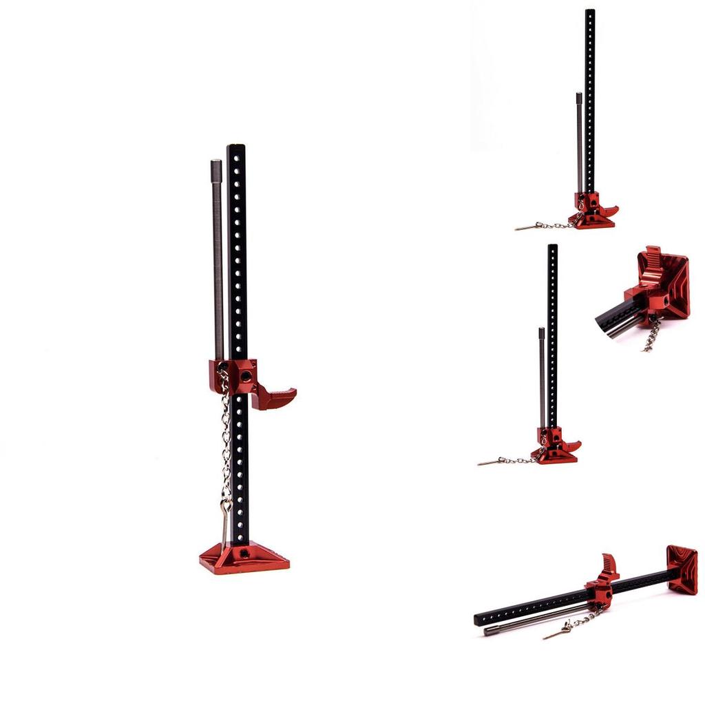 Premium Full Metal High Lift Jack For 1/10 Rc Crawler Car Scx10 D90 Truck Red