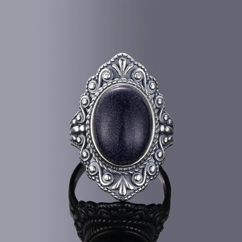 Vintage Style Moonstone Women Men's Ring, Silver-Plated Carved Pattern Oval Gemstone Ring, Retro Statement Finger Jewelry Gifts