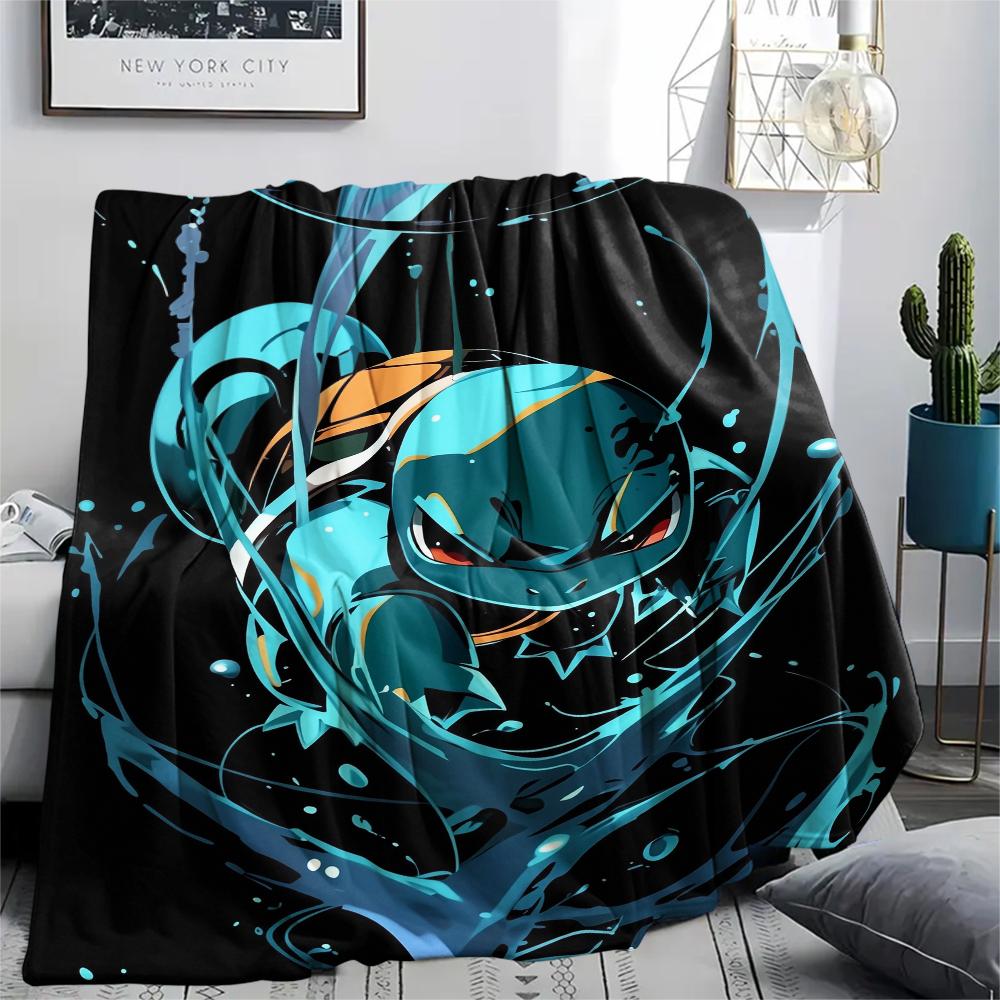 

Squirtle pattern Flannel Blanket, High quality Comfortable for All Seasons, Home Decor, Warmth and Comfort, Perfect for Gifts. 80cm x 120cm