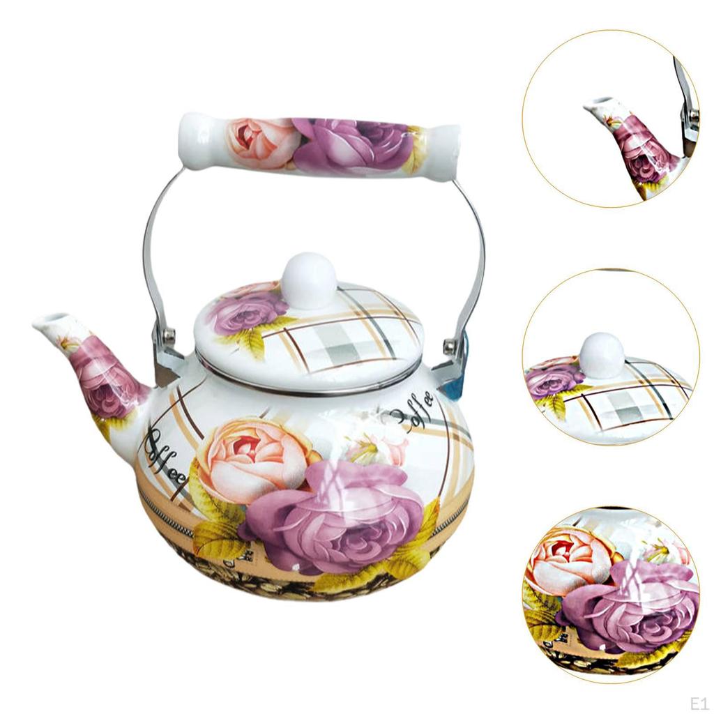 Emaille Teekessel 2,5L Teekanne Blumenkessel Kaffee für Restaurant Heimküche