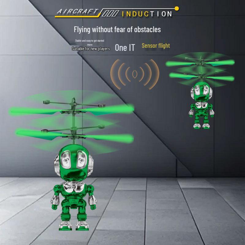 Space Robot Induction Hovering Toy: Luminous Flying Vehicle for Kids